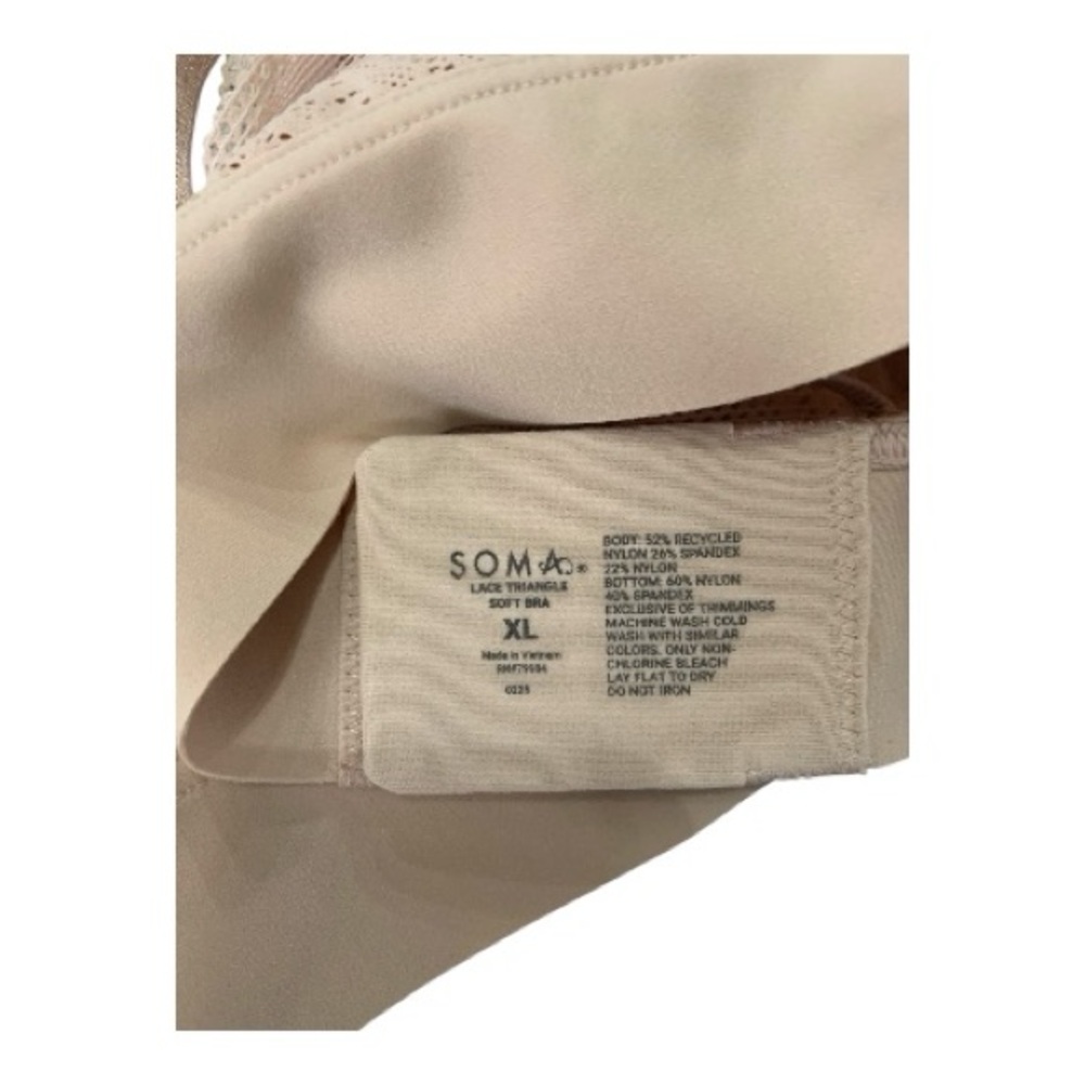 SOMA Lace Triangle Soft Bra size XL - Picture 2 of 4